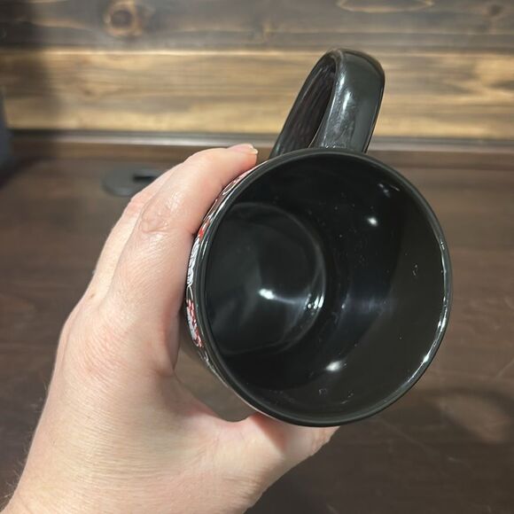 Disney Minnie Mouse Black Red Polka Dot Coffee Cocoa Mug - Picture 5 of 6